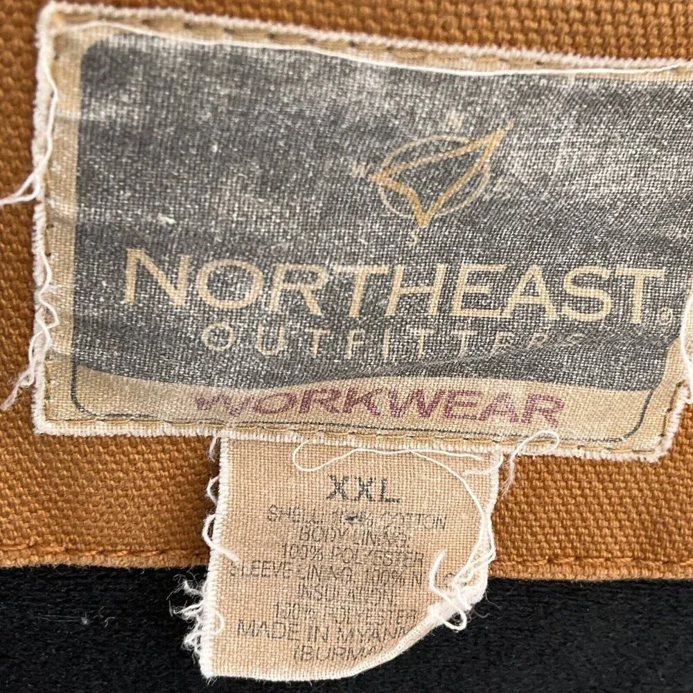 Northeast‎ Jacket Mens 2XLarge Brown Corduroy Cotton Canvas Chore Workwear VTG